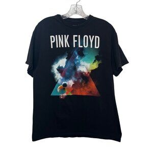 Pink Floyd Graphic T-Shirt Dark Side of the Moon Mens Large Black Licensed Band